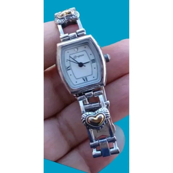 Brighton Womens Essex Heart Bracelet Watch New Battery Great Condition